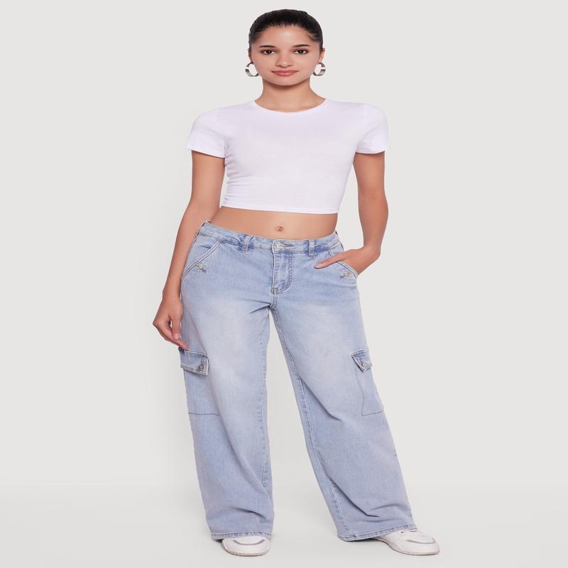 Almost Famous Wide Leg Cargo Jeans