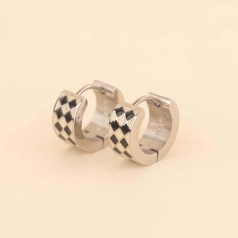 Argyle Super Chunky Huggie Hoop Earrings