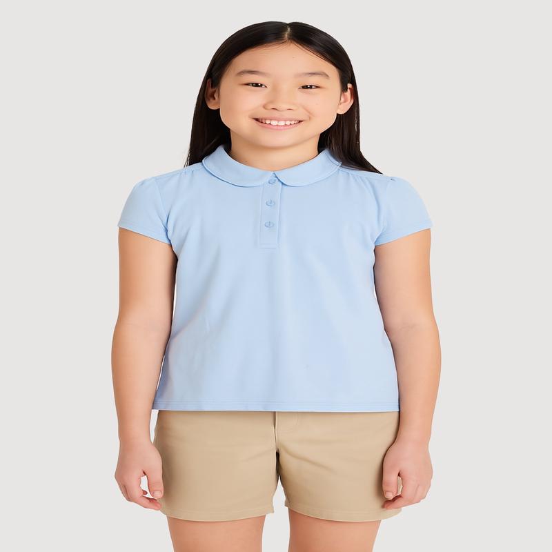 French Toast Girls 7-14 Solid Peter Pan Collar Polo Shirt