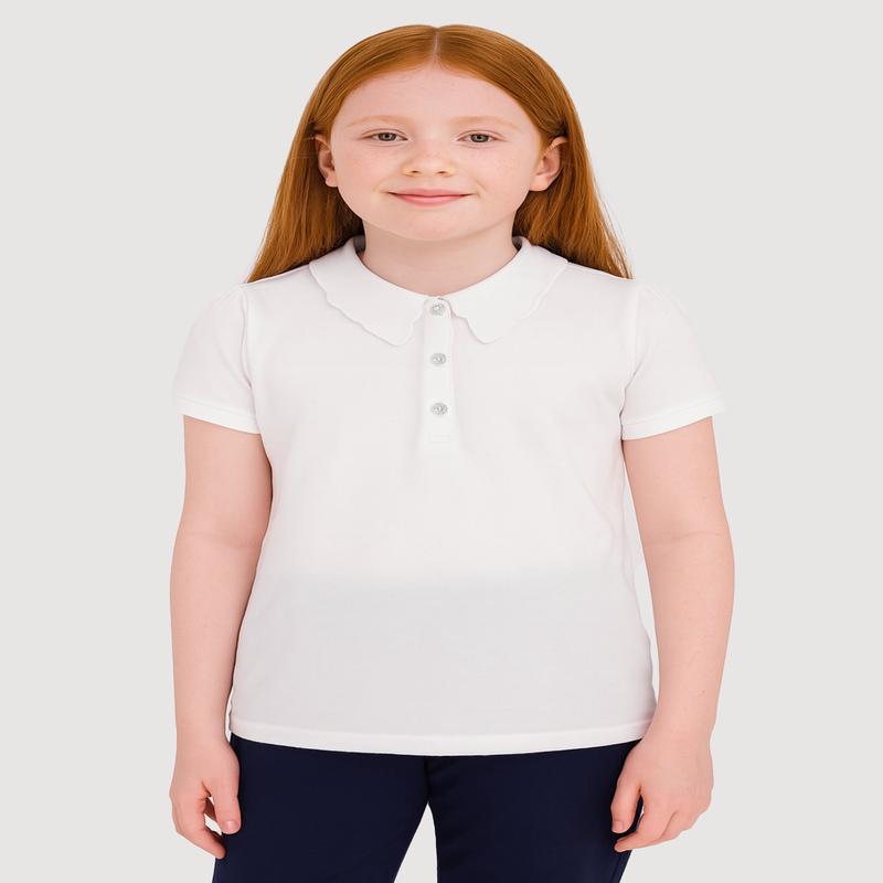 French Toast Girls 7-16 Polo Shirt with Rhinestone Buttons