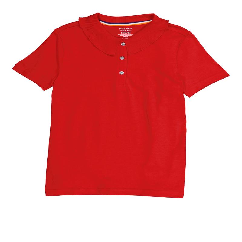 French Toast Girls 7-16 Rhinestone Button Polo Shirt