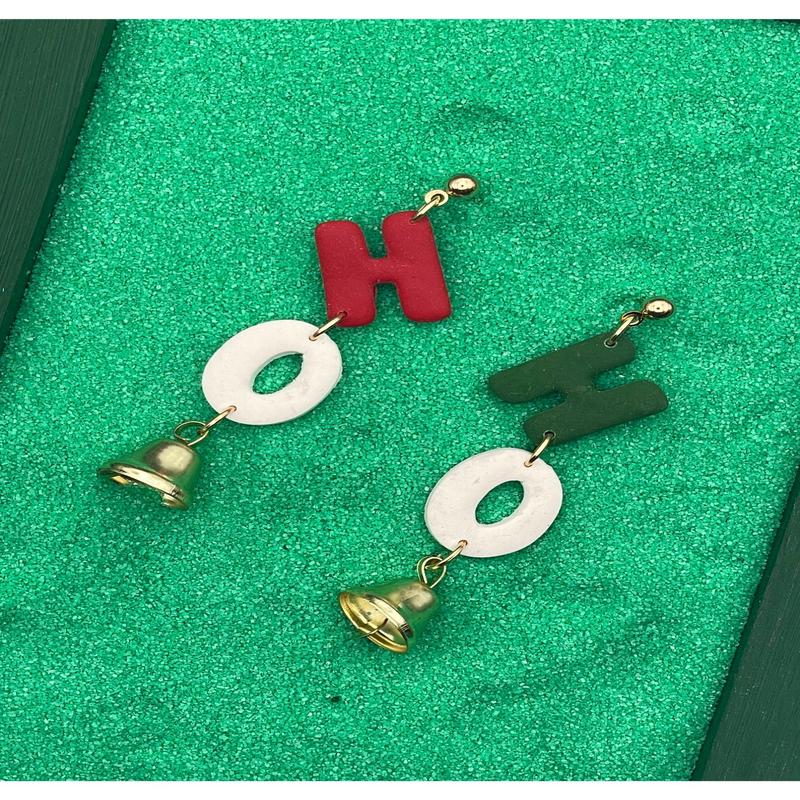Holiday Ho-Ho Earrings with Bells
