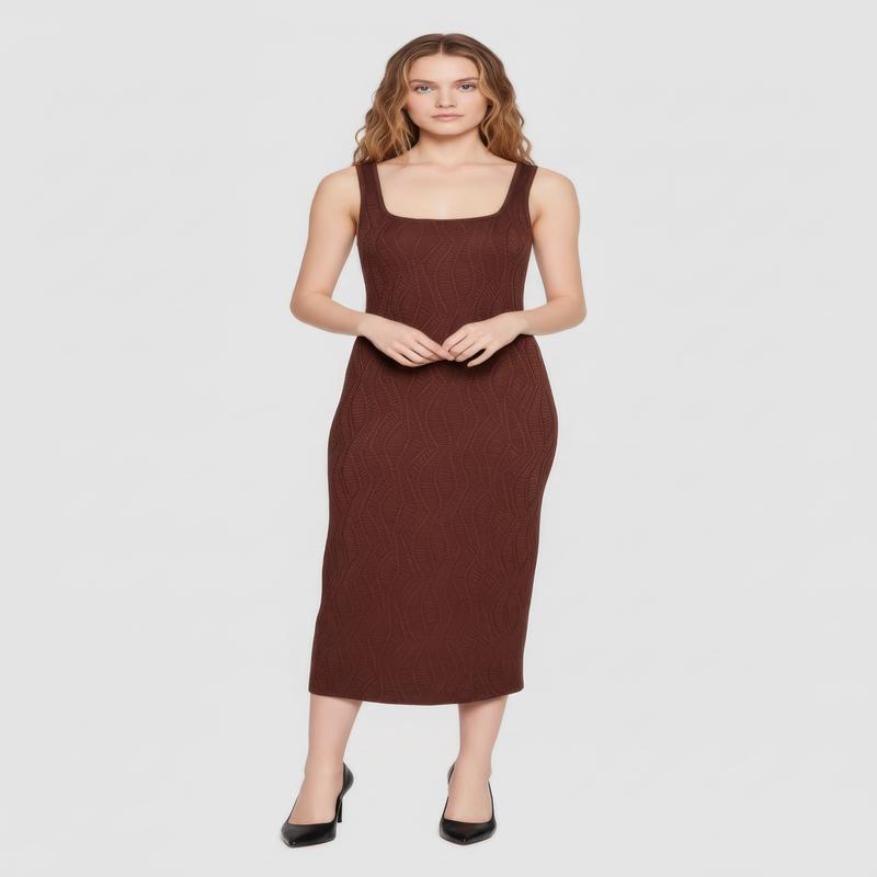 Iris Textured Knit Tank Midi Dress