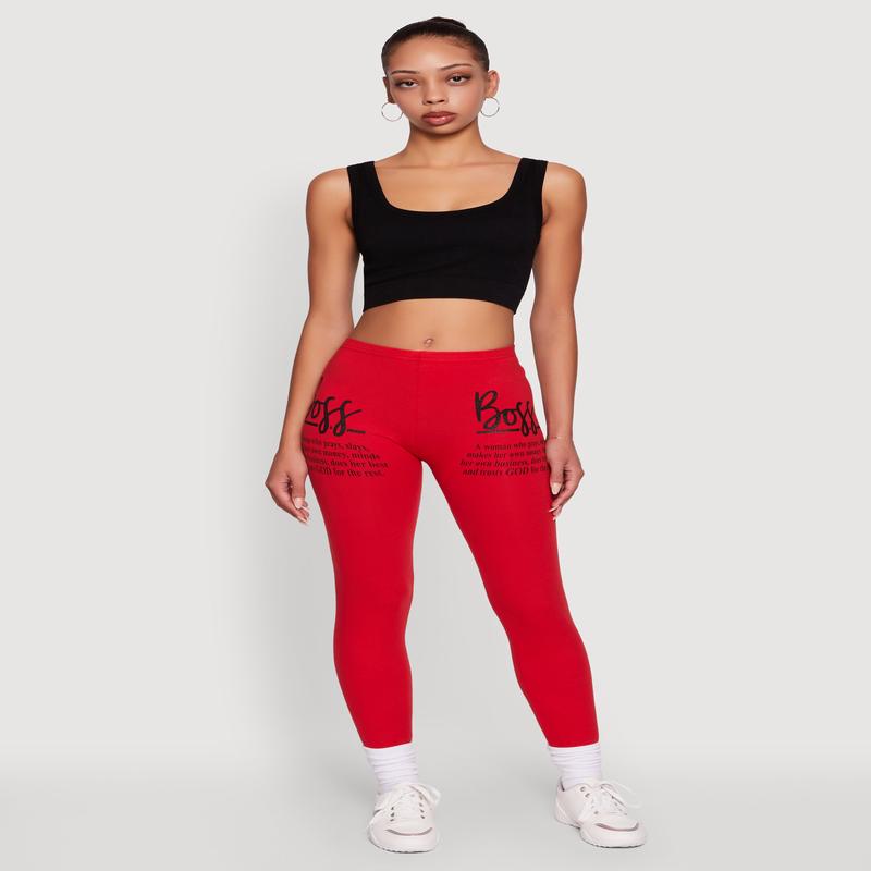 Trendy Boss Graphic Leggings