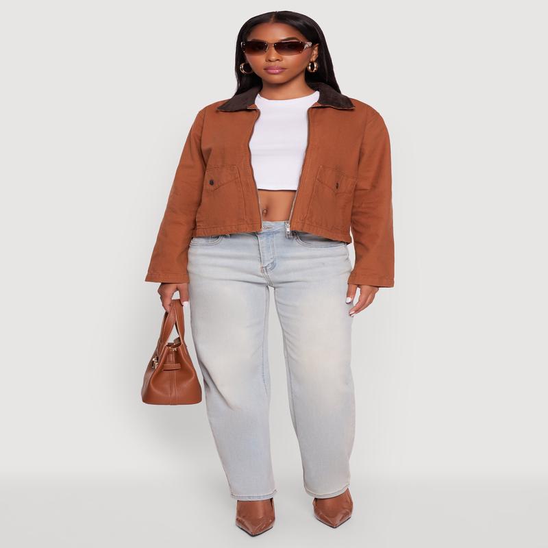 Double Pocket Boxy Barn Jacket