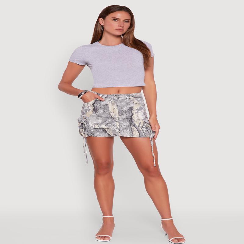 Hunter Camo Cargo Pocket Mini Skirt