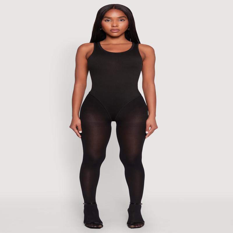 Daisy Basic Ribbed Knit Tank Bodysuit