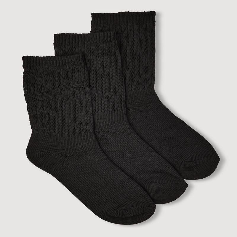 Ribbed Knit Solid Boot Socks 3 Pack Size 9-11