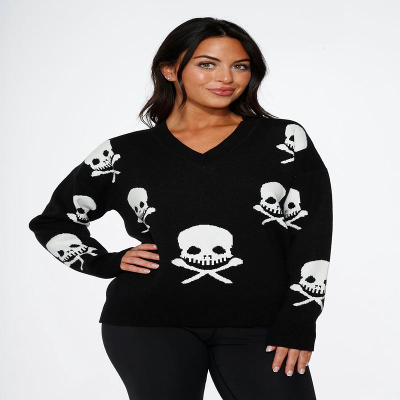 Black Skulls Sweater