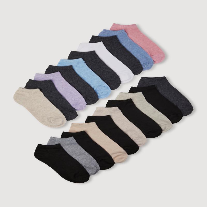 Girls Marled Socks 20 Pack