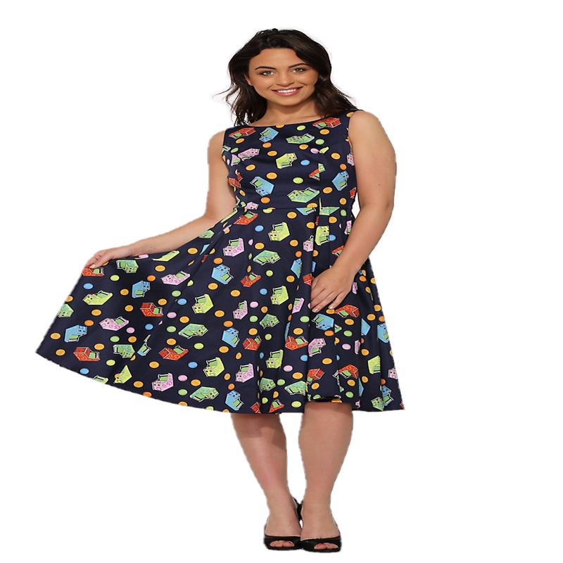 Archade Amusement Navy Swing Dress