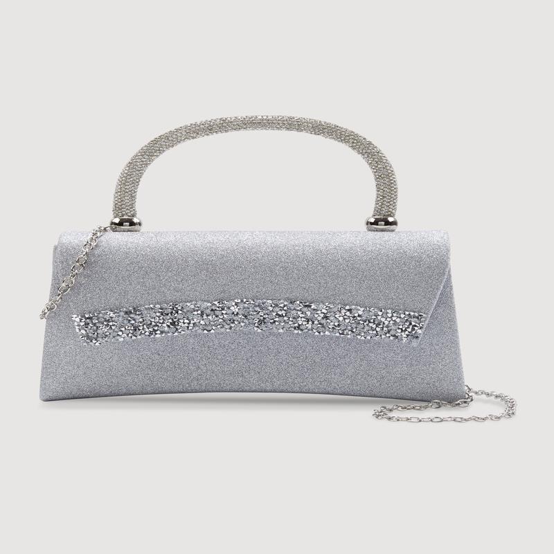 Chic Glittery Rhinestone Studded Chain Crossbody Bag