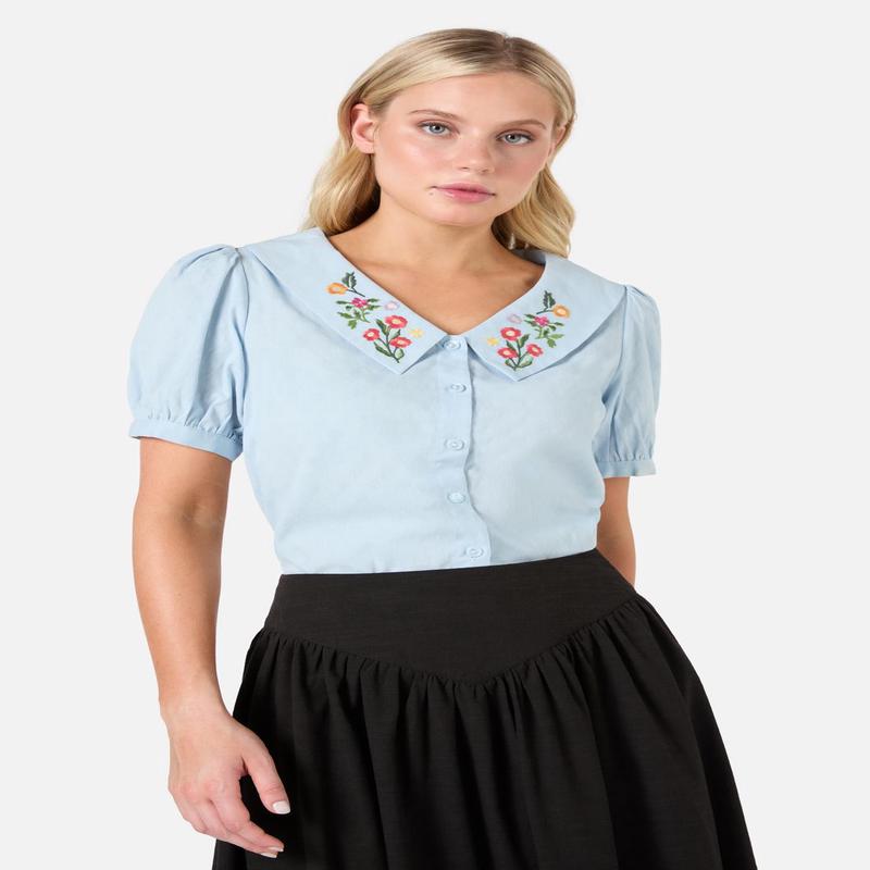 Lattice Embroidered Blouse