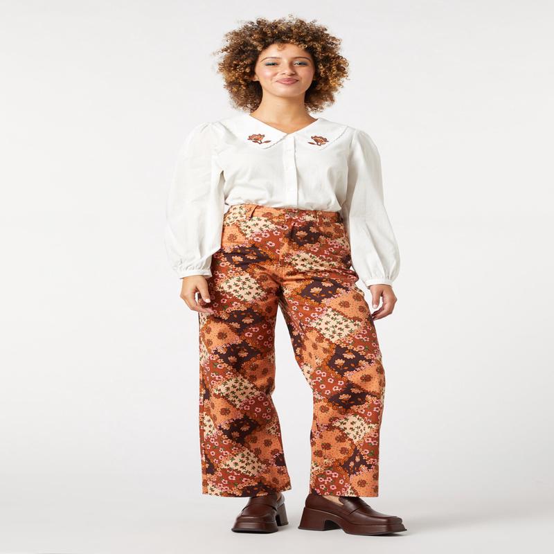 Patchwork Flower Jean