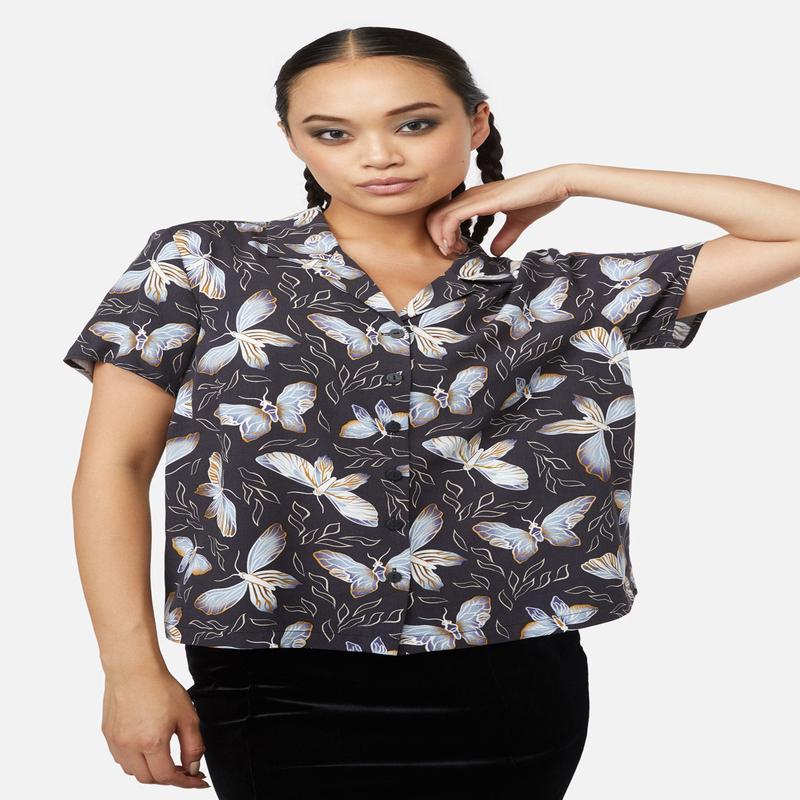 Larvae Print Blouse