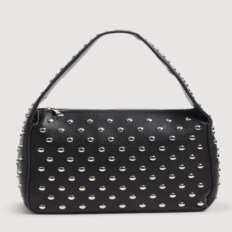 Faux Leather Studded Handbag