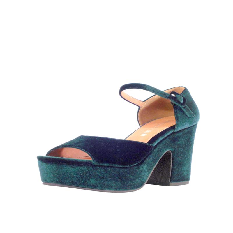 Quill Velvet Platform Heels