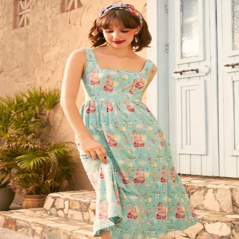 Squarely Charming Midi Dress