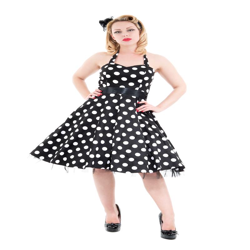 Black & White Minnie Halter Dress