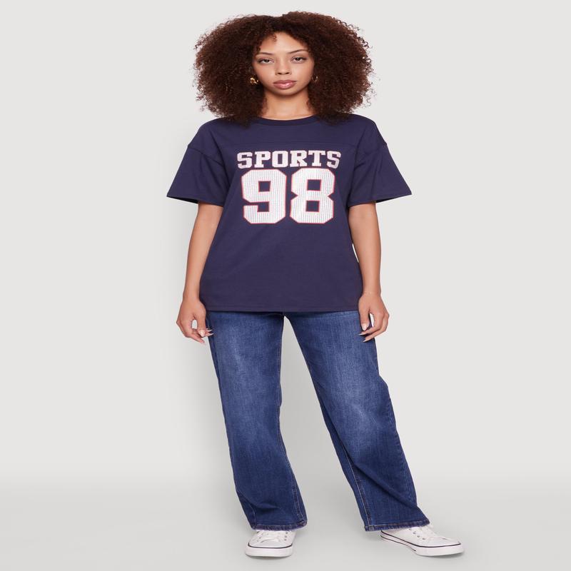 Almost Famous Rhinestone Graphic T-Shirt