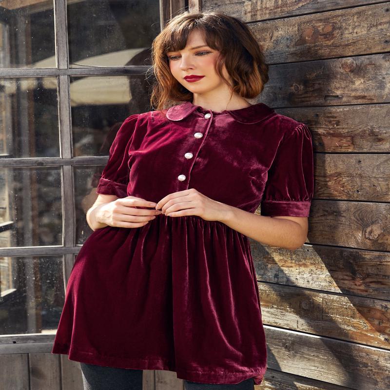 Such A Stunner Velvet Shirt Dress (Final Sale)