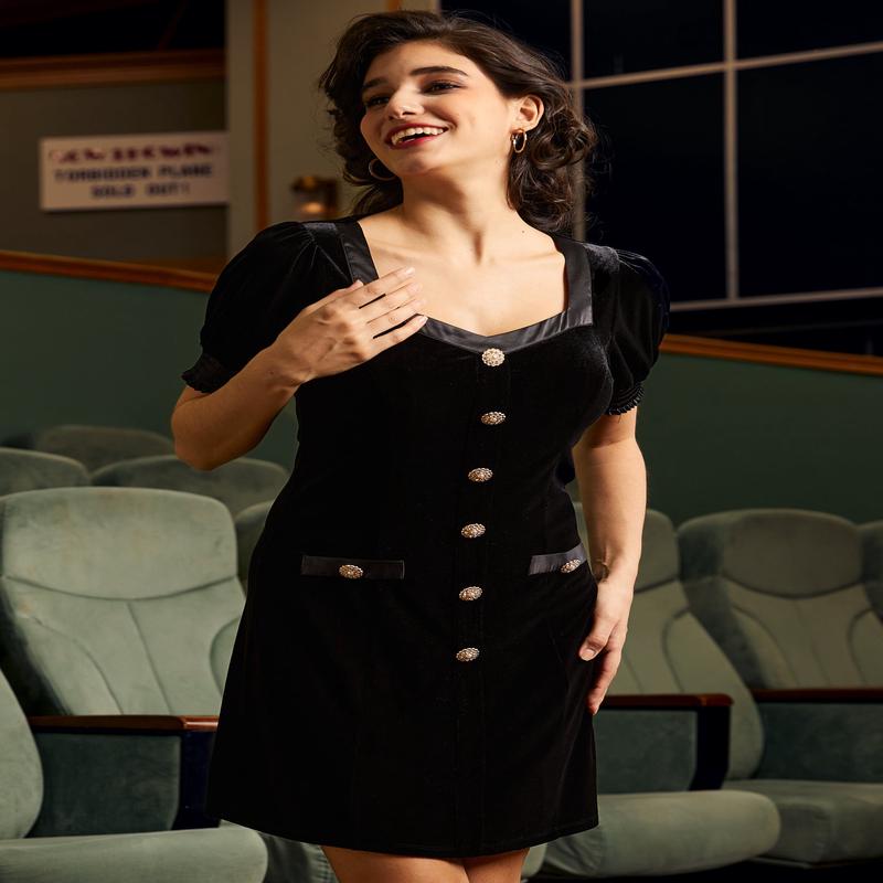 Charleston Charm Square Neck Dress