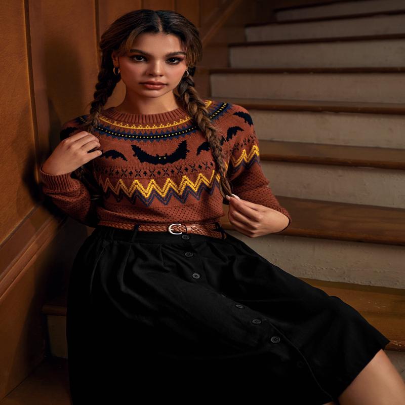 It Be Like 'Bat' Fair Isle Sweater