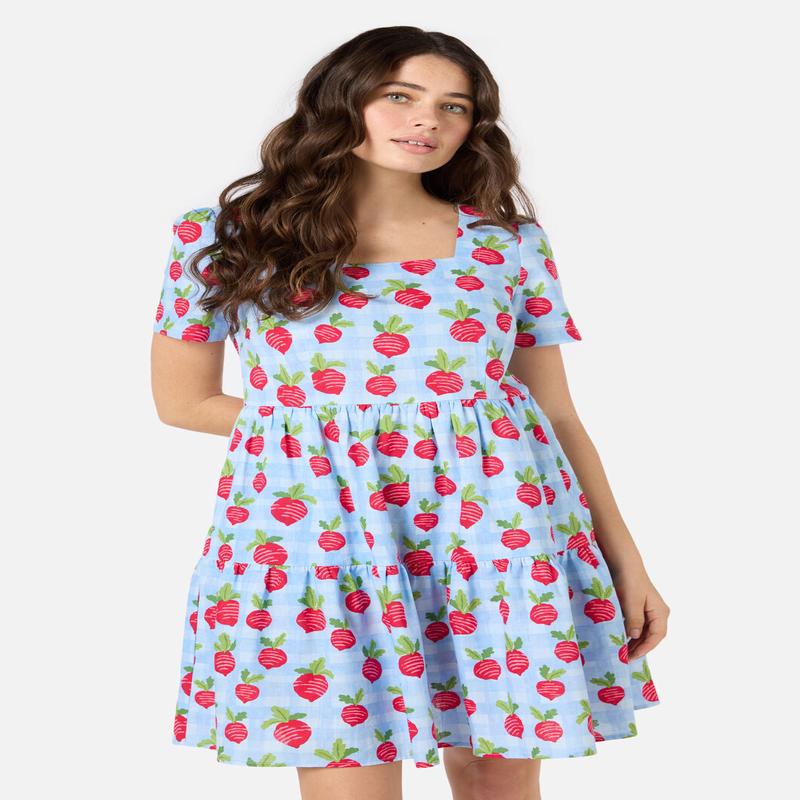 Radish Picnic Smock Dress