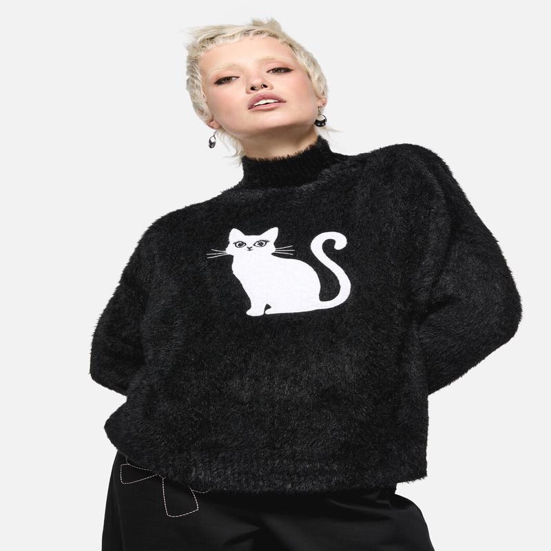 Catkins Boucle Knit Sweater