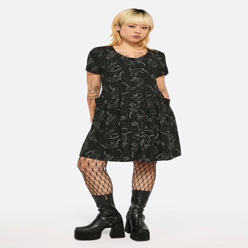 Ratbag Short Sleeved Grunge Dress