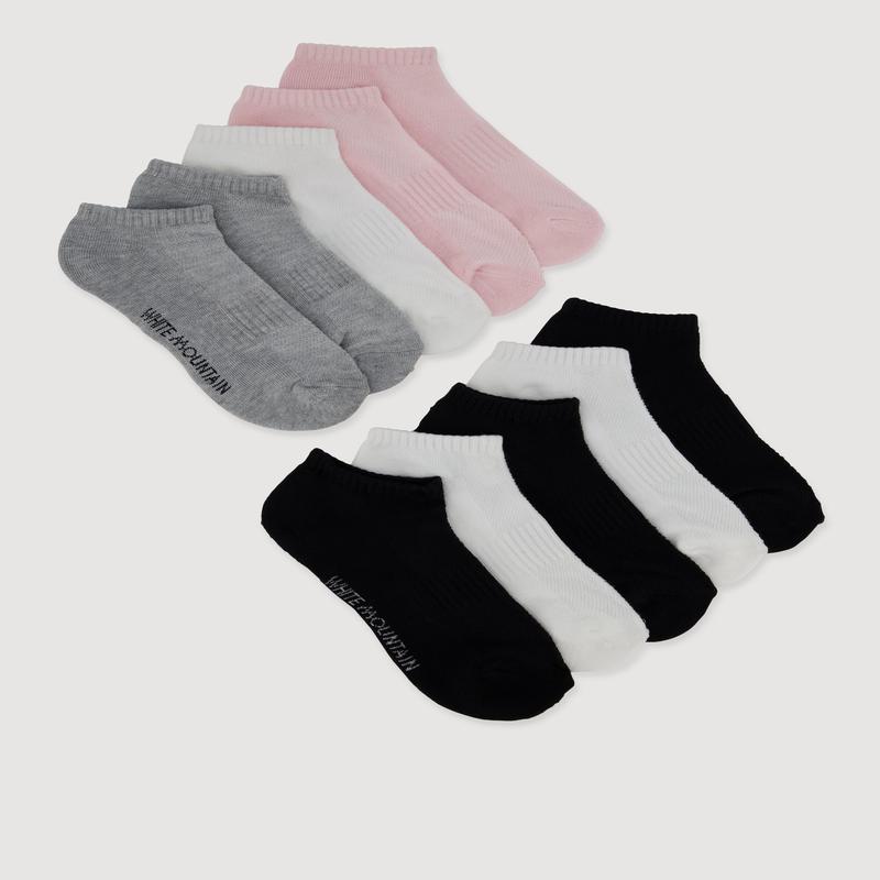 Assorted Performance Low Cut Socks 10 Pack Size 4-10