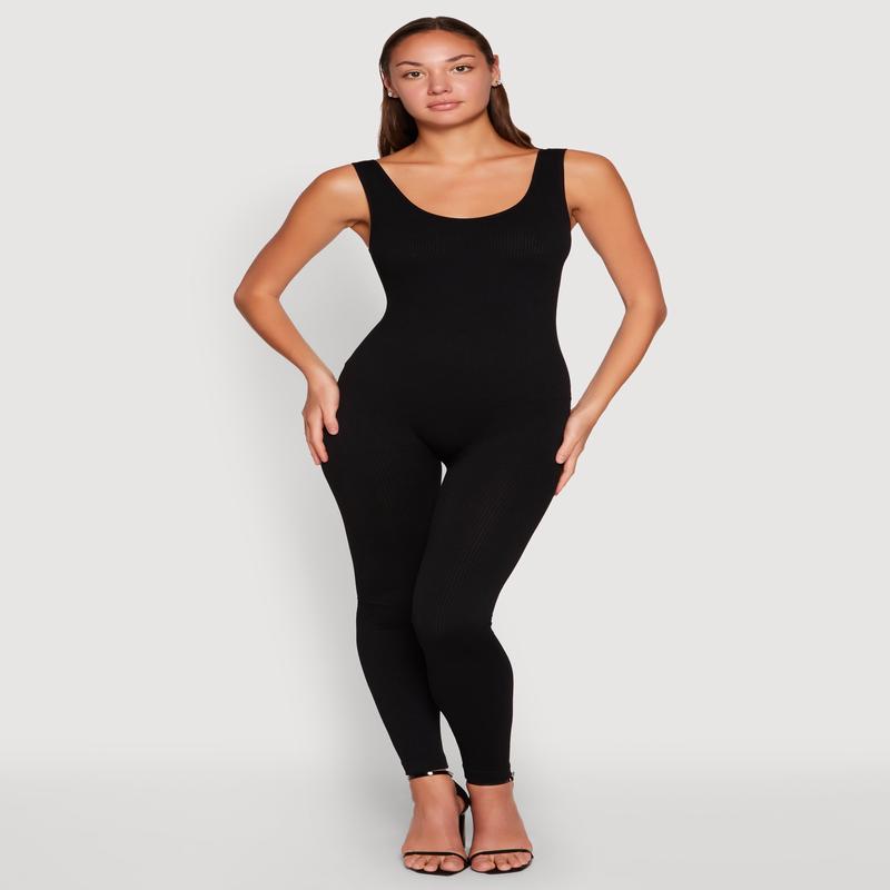 Ribbed Knit Catsuit