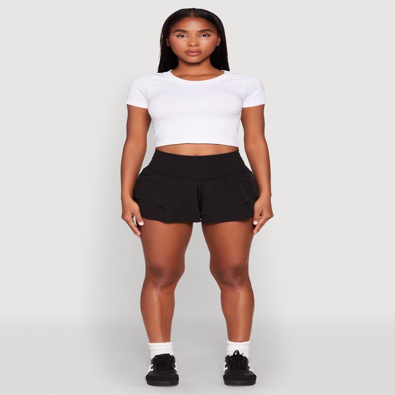 Tiered Active Shorts