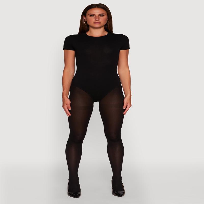 Crew Neck Short Sleeve Bodysuit