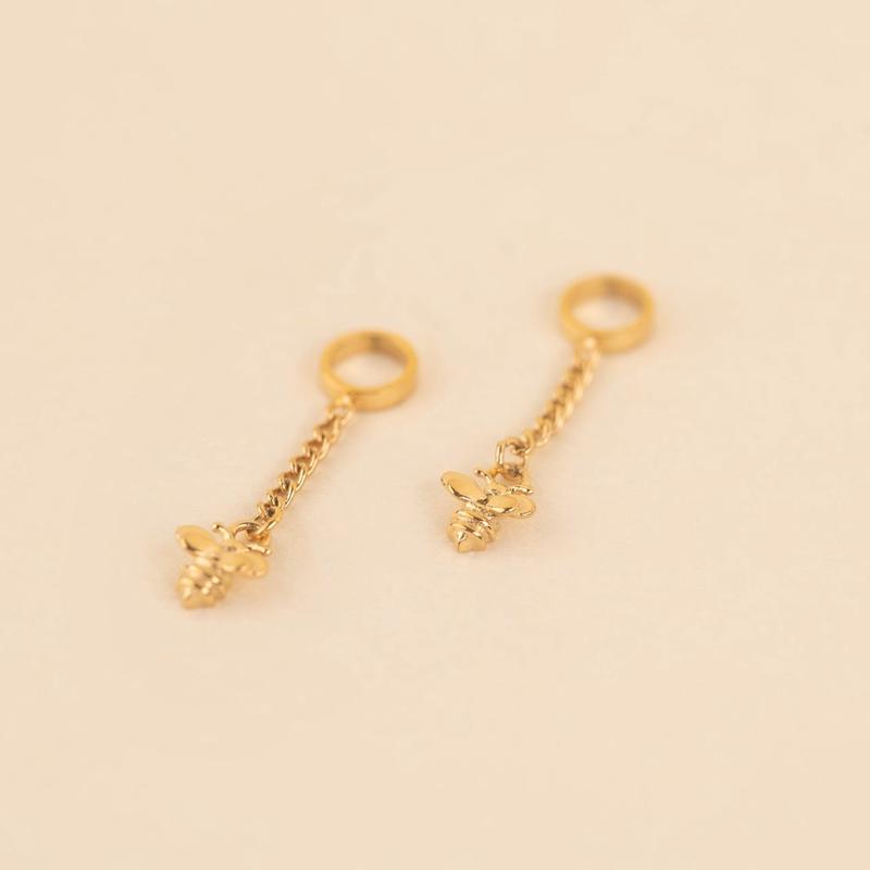 Mini Bumble Bee Huggie Hoop Charms