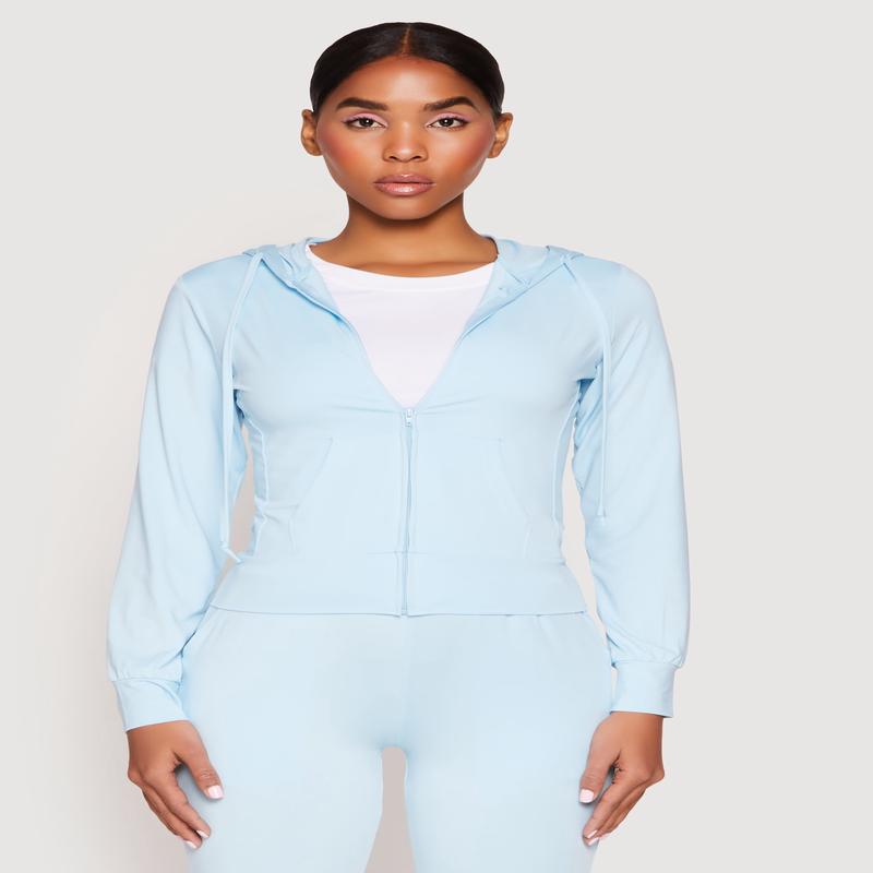 Daisy Soft Knit Front Zip Hoodie