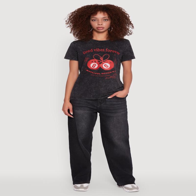 Mineral Wash Good Vibes Forever Graphic Tee