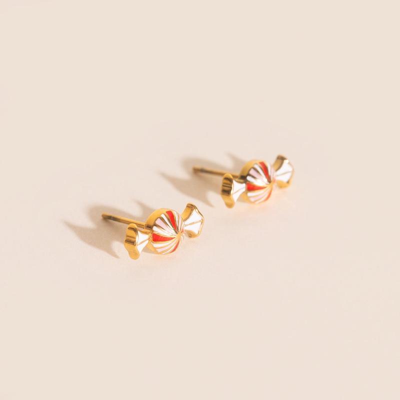 Peppermint Candy Stud Earrings