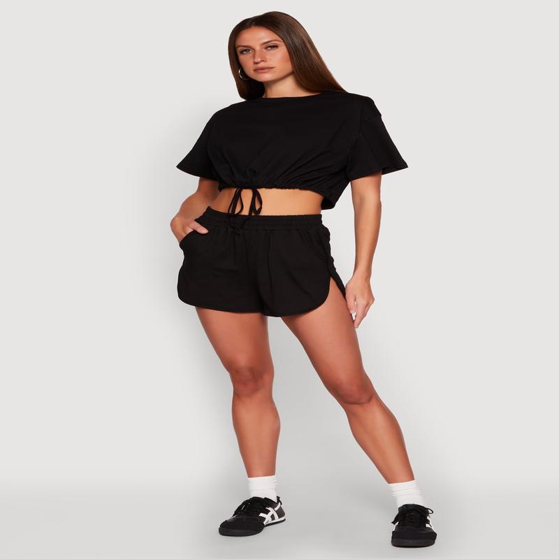 Daisy High Waisted Dolphin Shorts