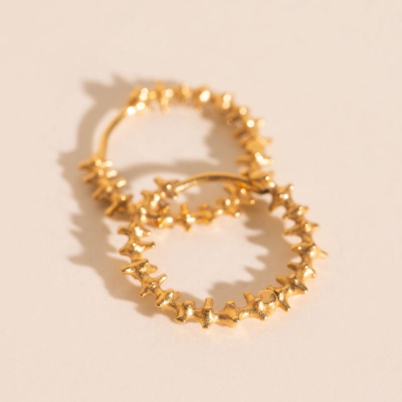 Spiky Huggie Hoop Earrings