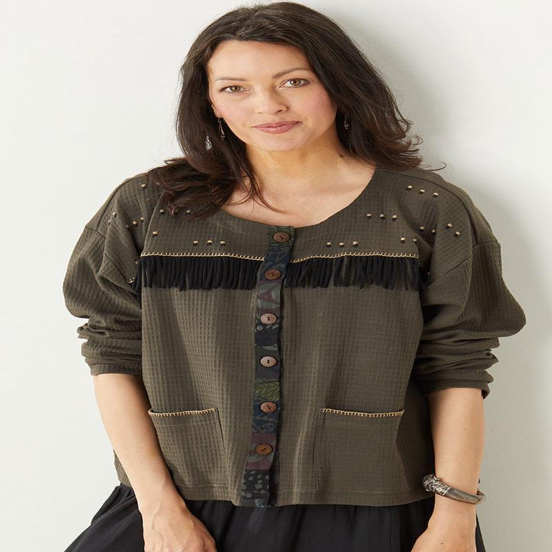 Ansiba Cardigan - Dark olive