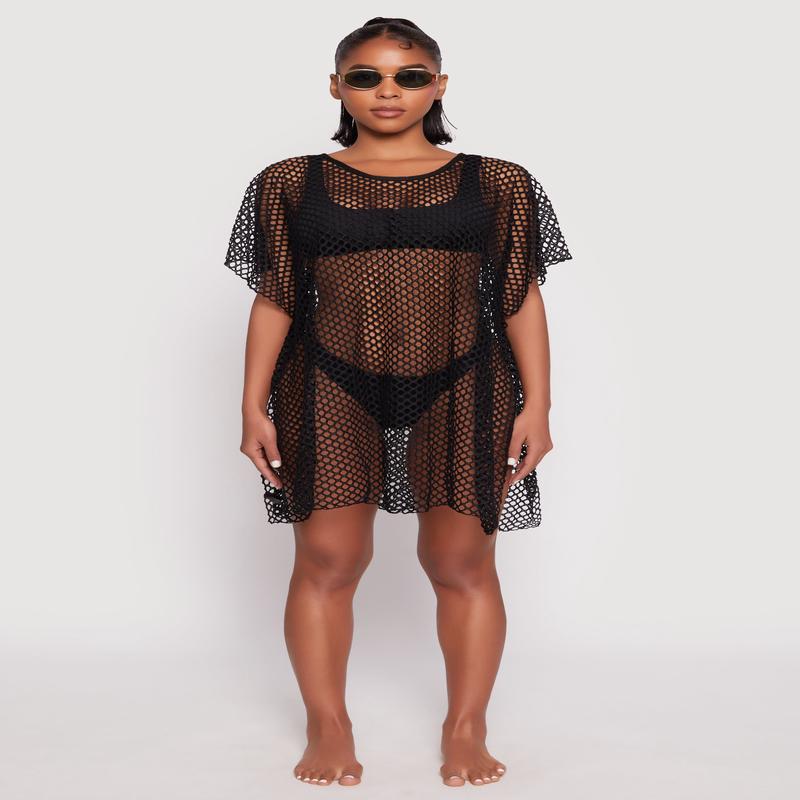 Fishnet Swim Cover Up