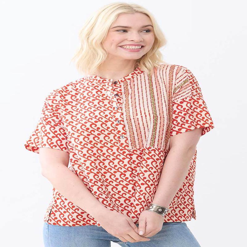 Jahnvi Tunic - Vermilion