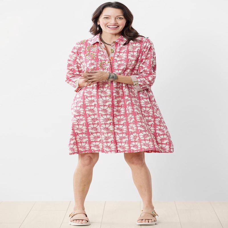 Nahila Organic Dress - Strawberry