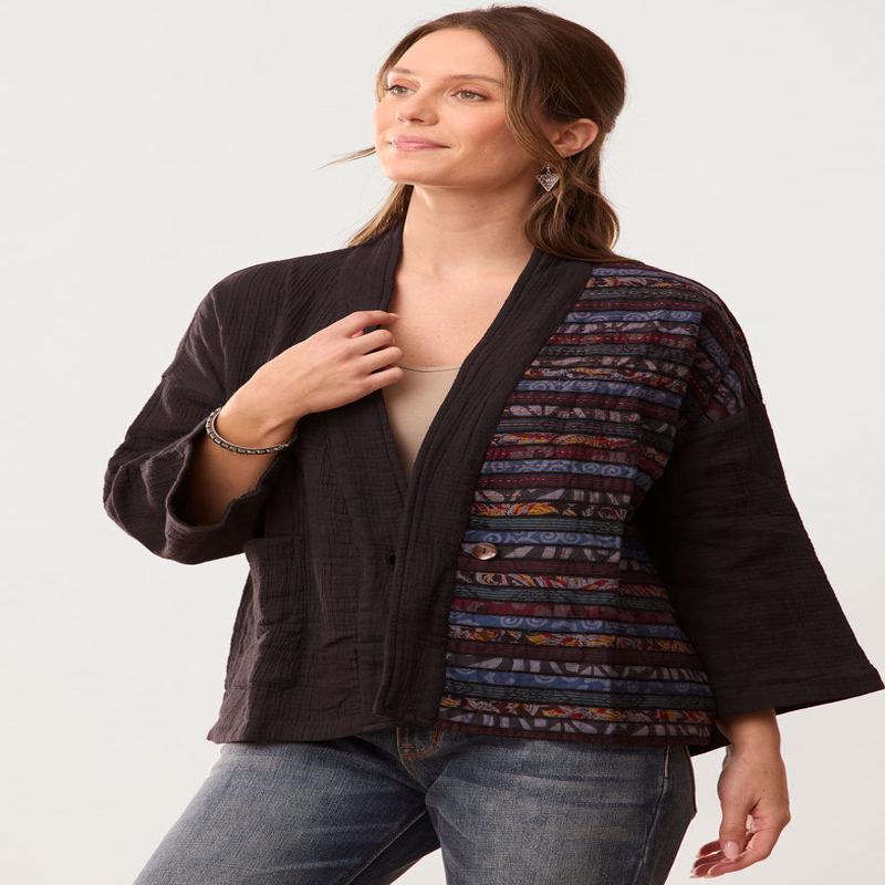 Malvi Upcycled Jacket - Black/Chindi