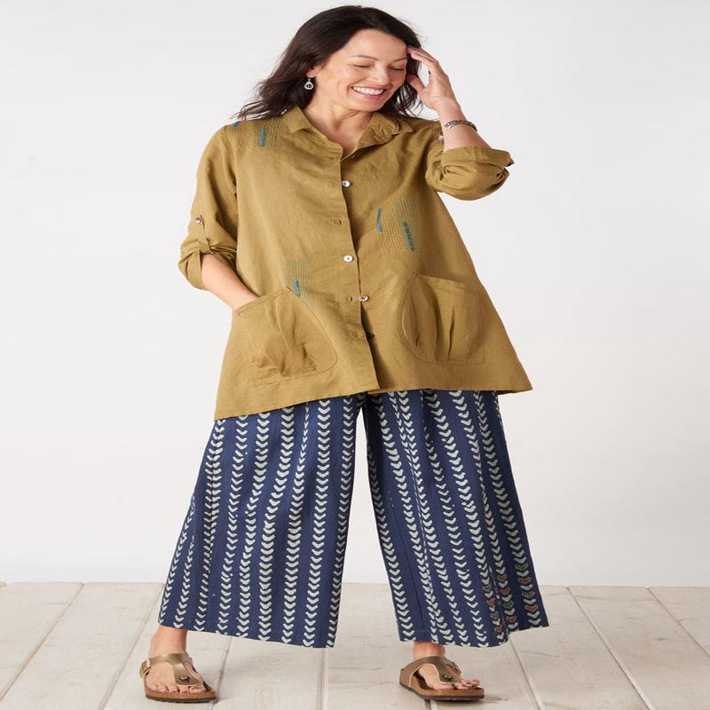 Nishi Wide-Leg Pant - Tranquil blue