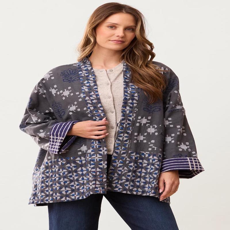Revati Reversible Oversized Boxy Jacket - Starlight