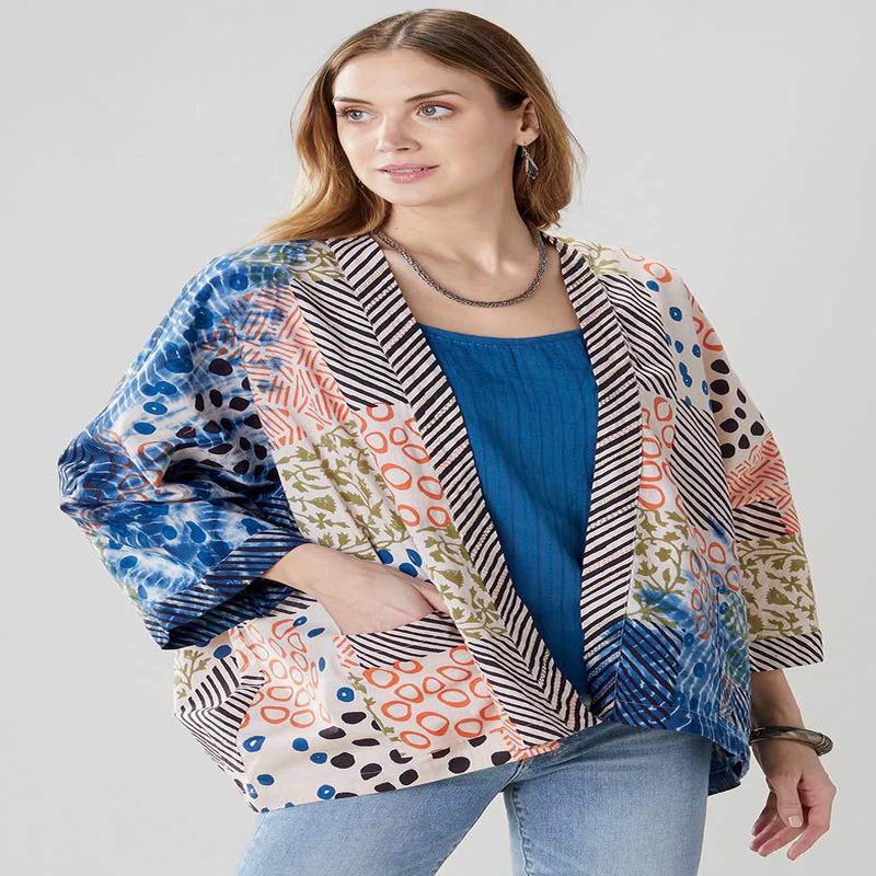 Sunita Oversized Cotton Jacket - Multi