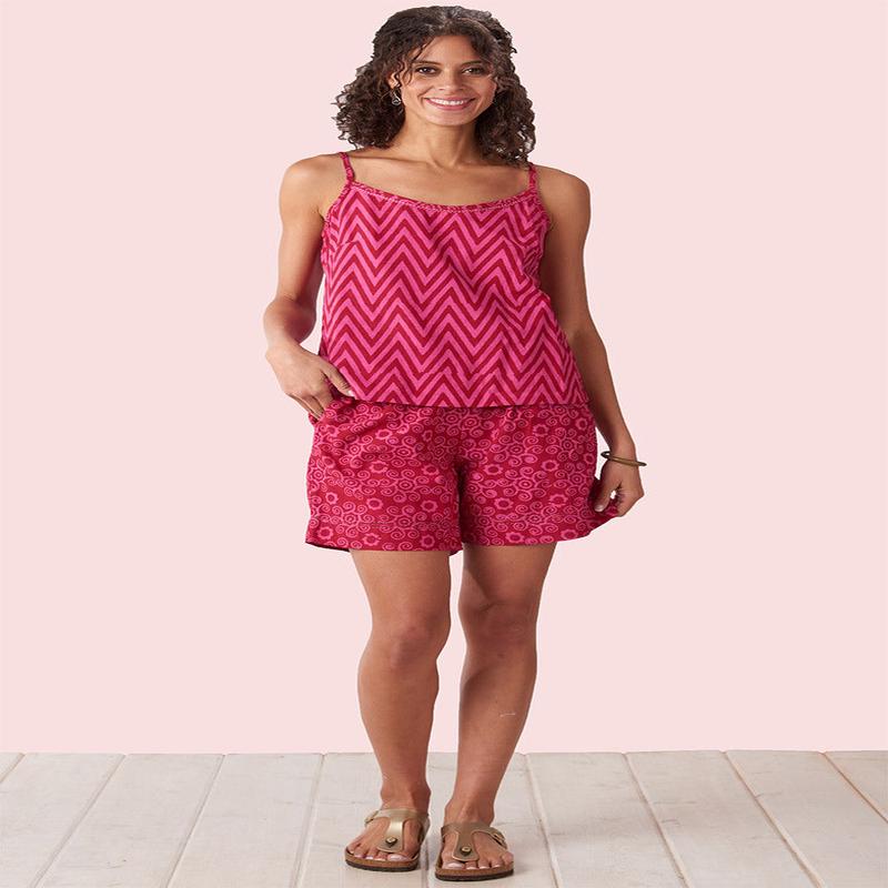 Aksa Pull-On Shorts - Raspberry