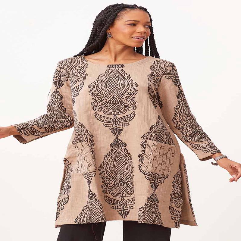 Rakhi Kurta - Oat/Black